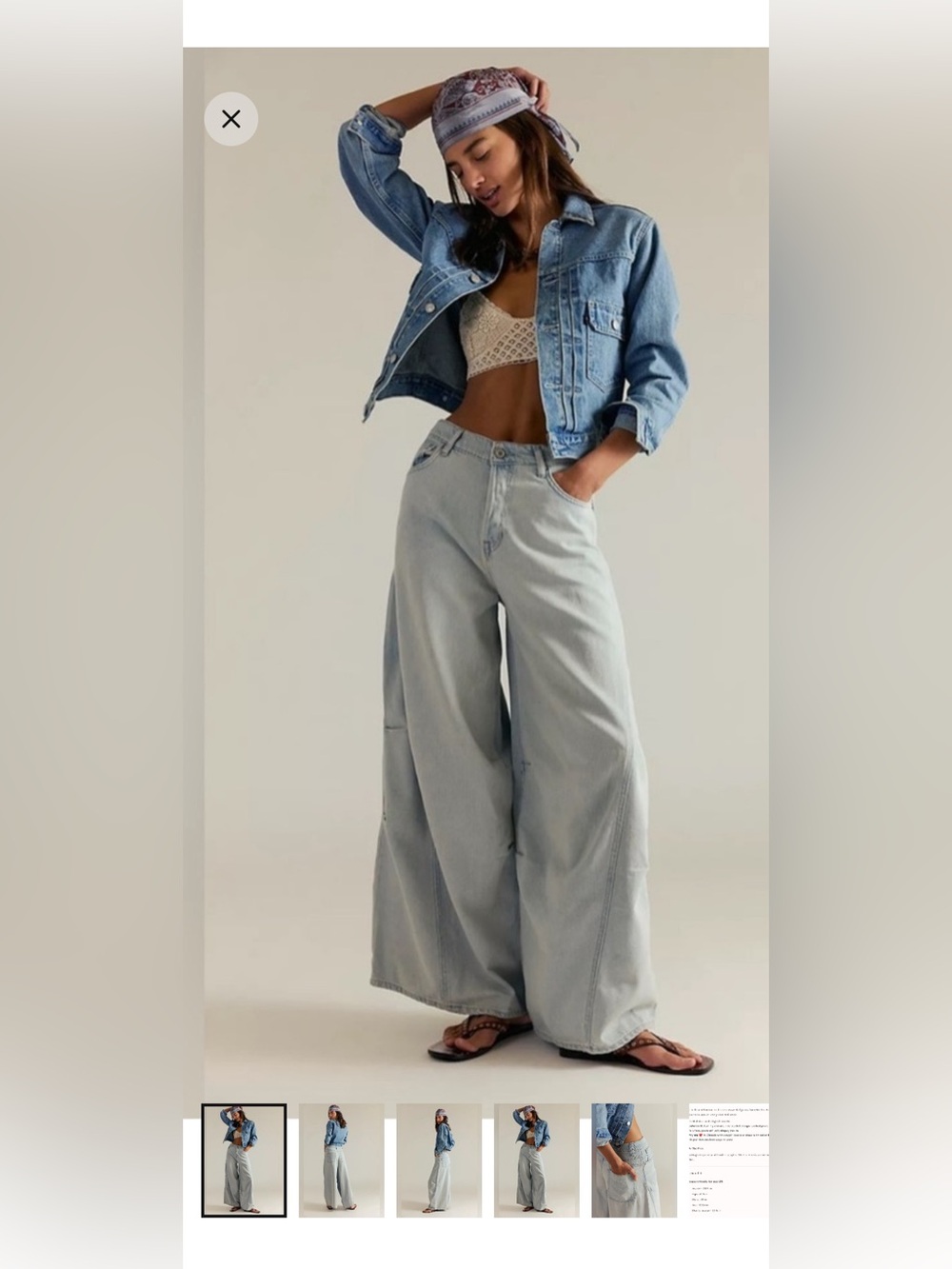 NWOT Free PeoplE Westward Denim jeans